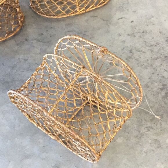 4 sml gold baskets with lid Xmas Christmas Wedding Easter - Picture 2 of 4